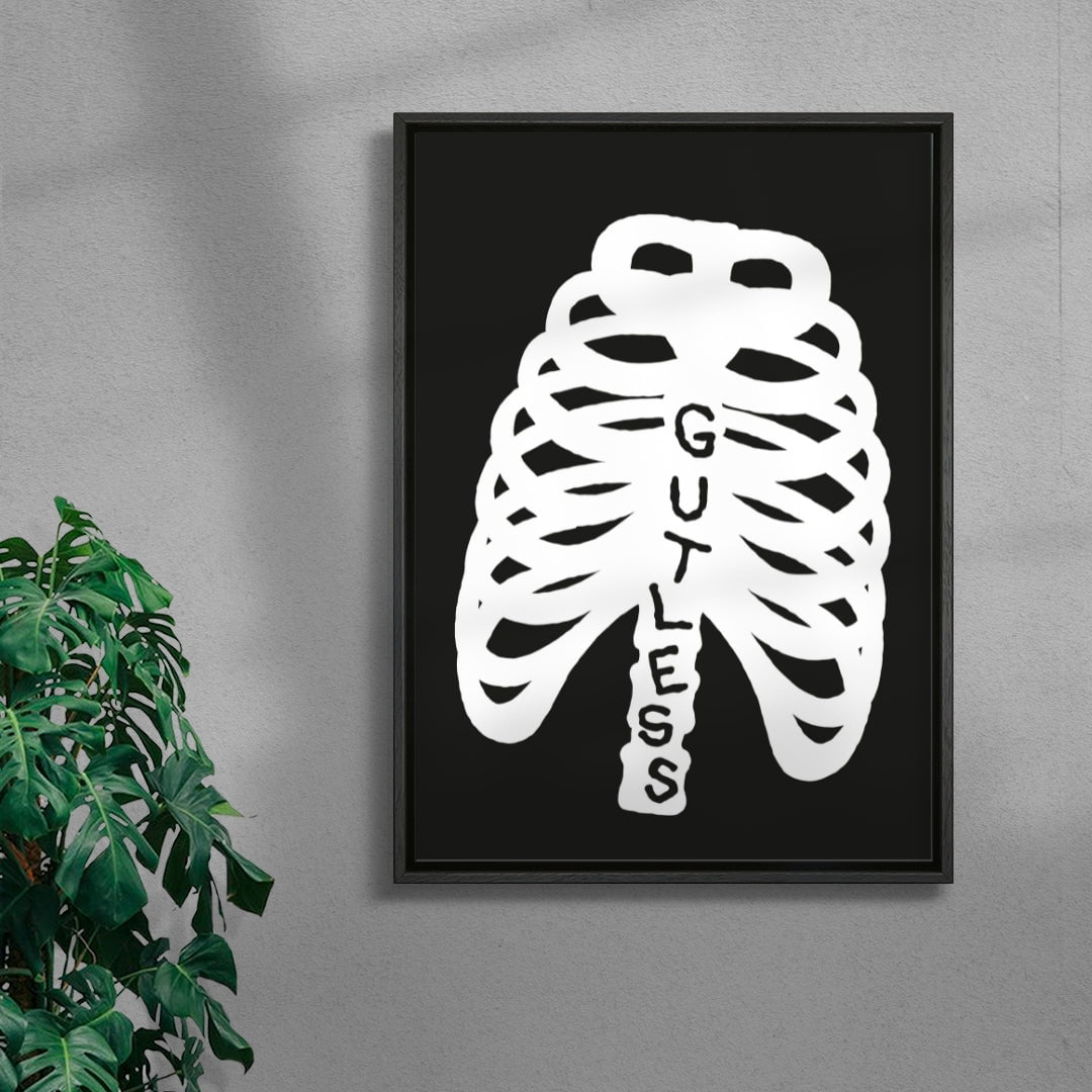 Gutless contemporary wall art print by Max Blackmore - sold by DROOL