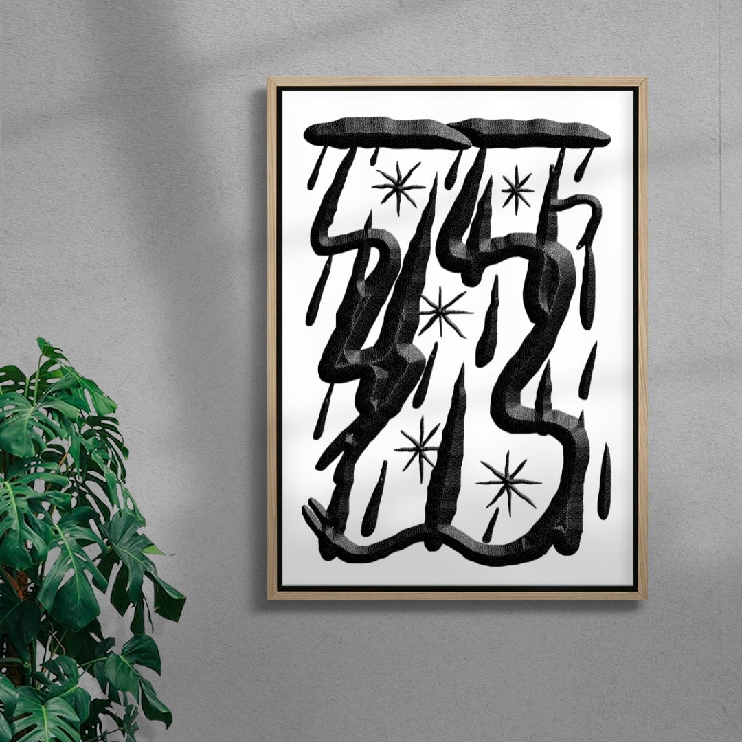 Thunder and Rain contemporary wall art print by Célestin Krier - sold by DROOL