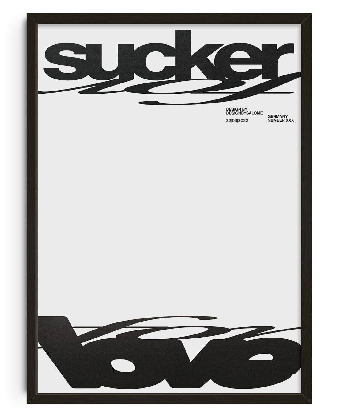 Sucker For Love contemporary wall art print by Salome Frenzel - sold by DROOL