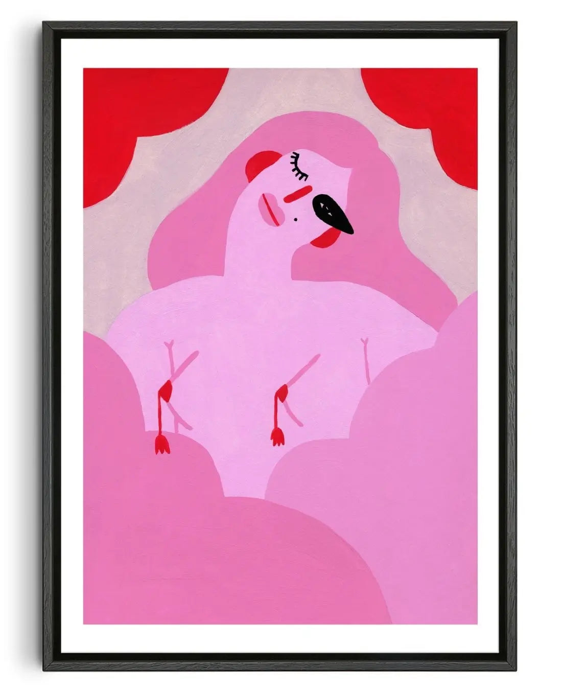 Flirty contemporary wall art print by Kissi Ussuki - sold by DROOL