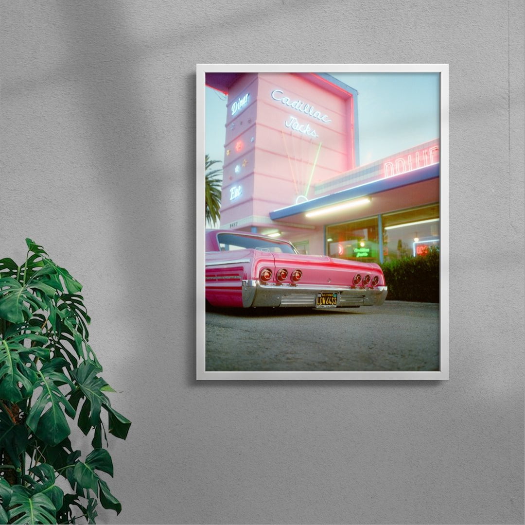 Pink Motel contemporary wall art print by 6.tiff - sold by DROOL