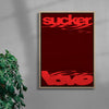 Sucker For Love Red contemporary wall art print by Salome Frenzel - sold by DROOL