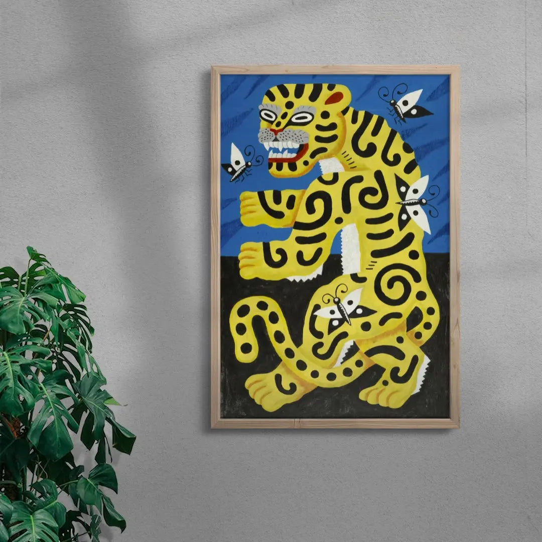 Tiger with Butterflies