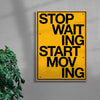 START MOVING contemporary wall art print by Brad Mead - sold by DROOL