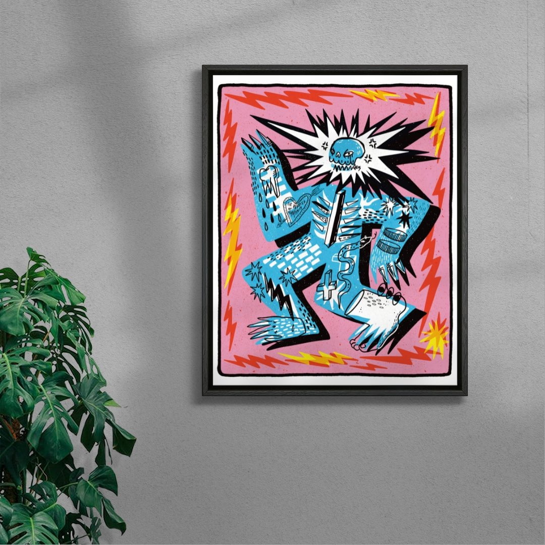 Migraines contemporary wall art print by Kwonny - sold by DROOL