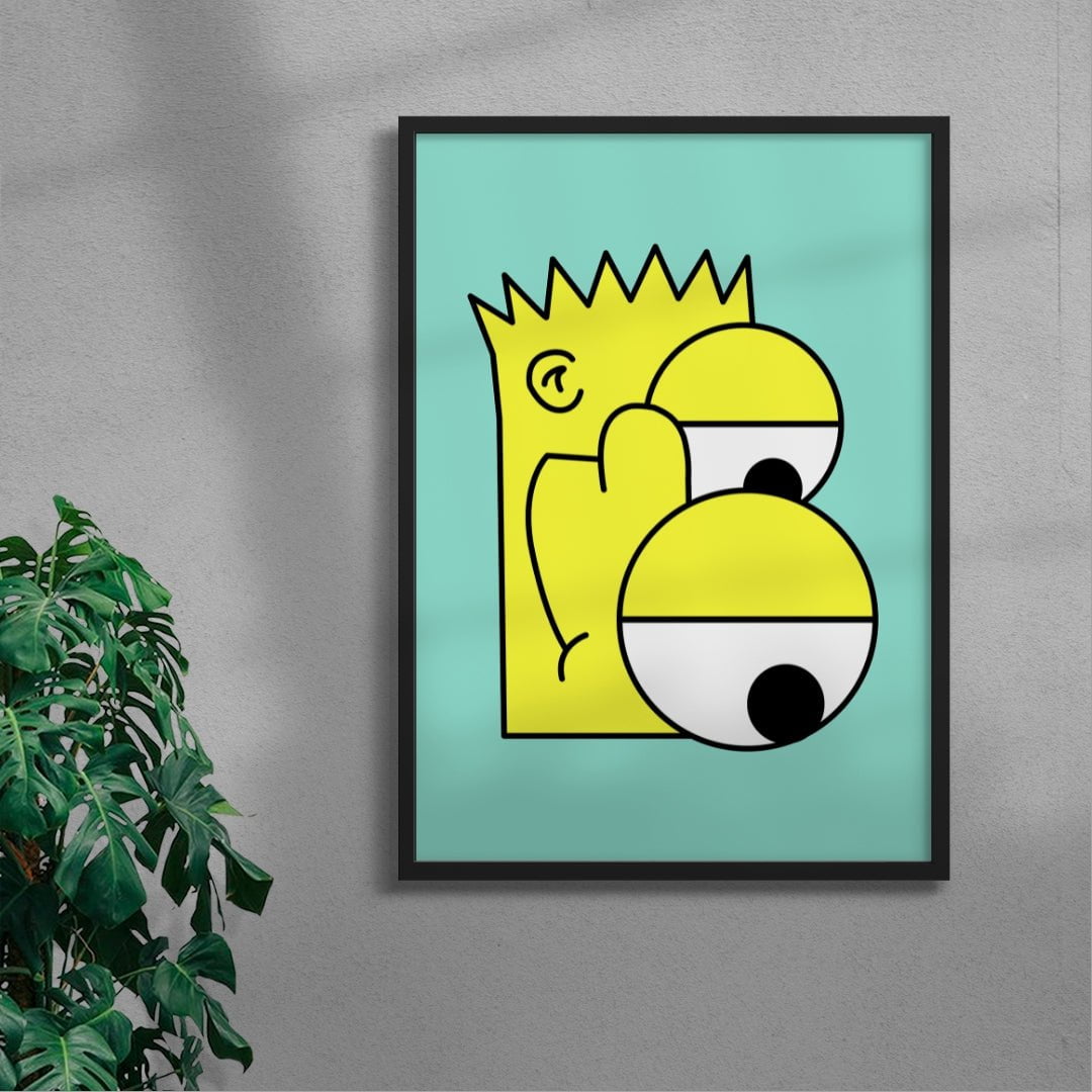 Picasso Bart contemporary wall art print by Ignorance1 - sold by DROOL