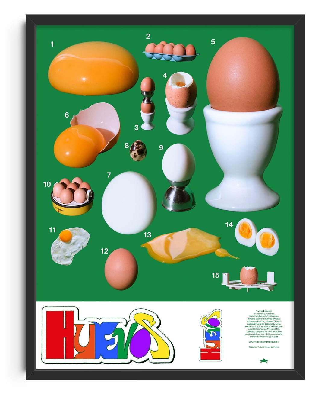 Huevos 2 (Eggs 2) contemporary wall art print by Miguel Vides - sold by DROOL