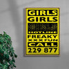 GIRLS GIRLS GIRLS contemporary wall art print by Sven Silk - sold by DROOL