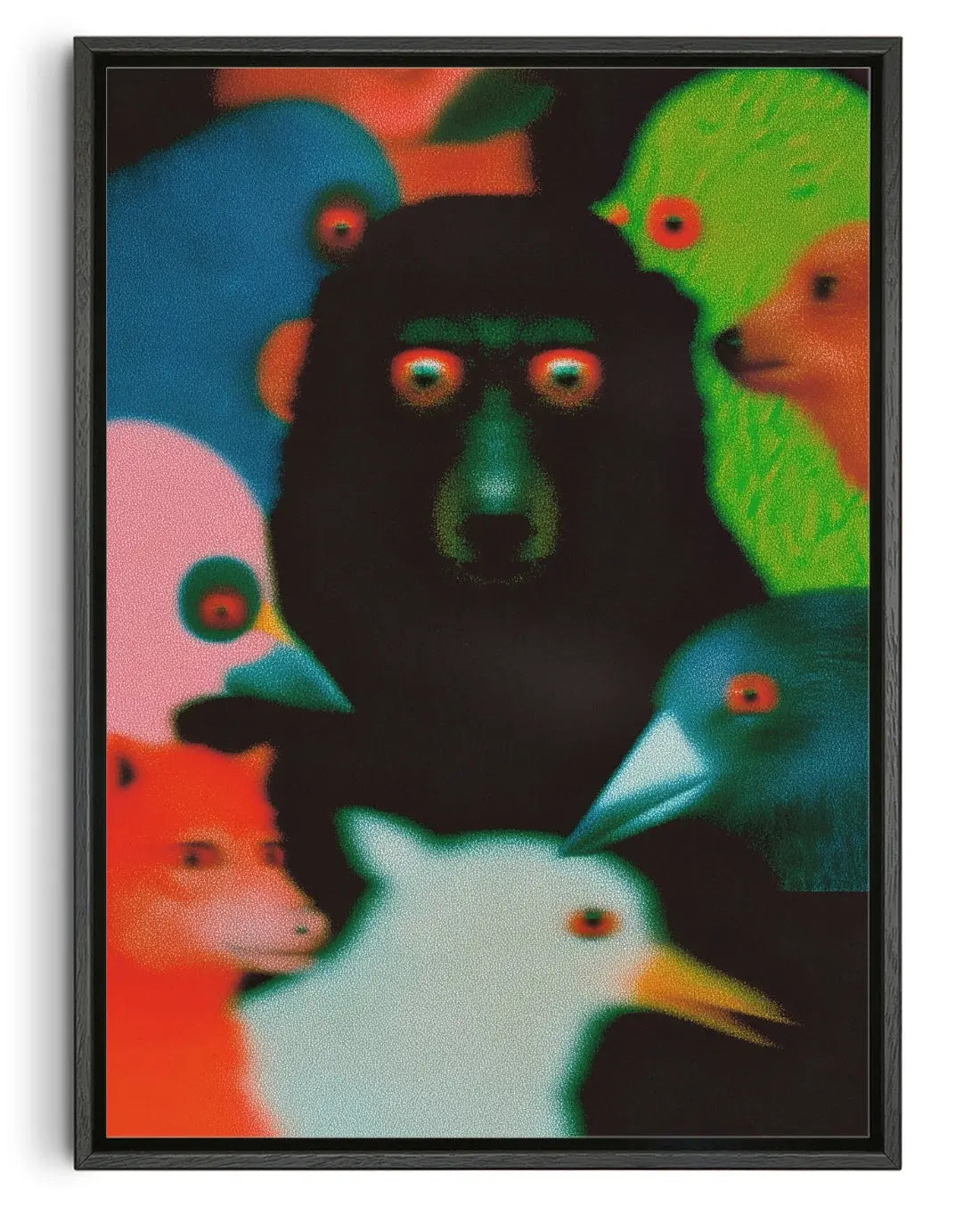 Feral Flock contemporary canvas print by ImagineThat - sold by DROOL