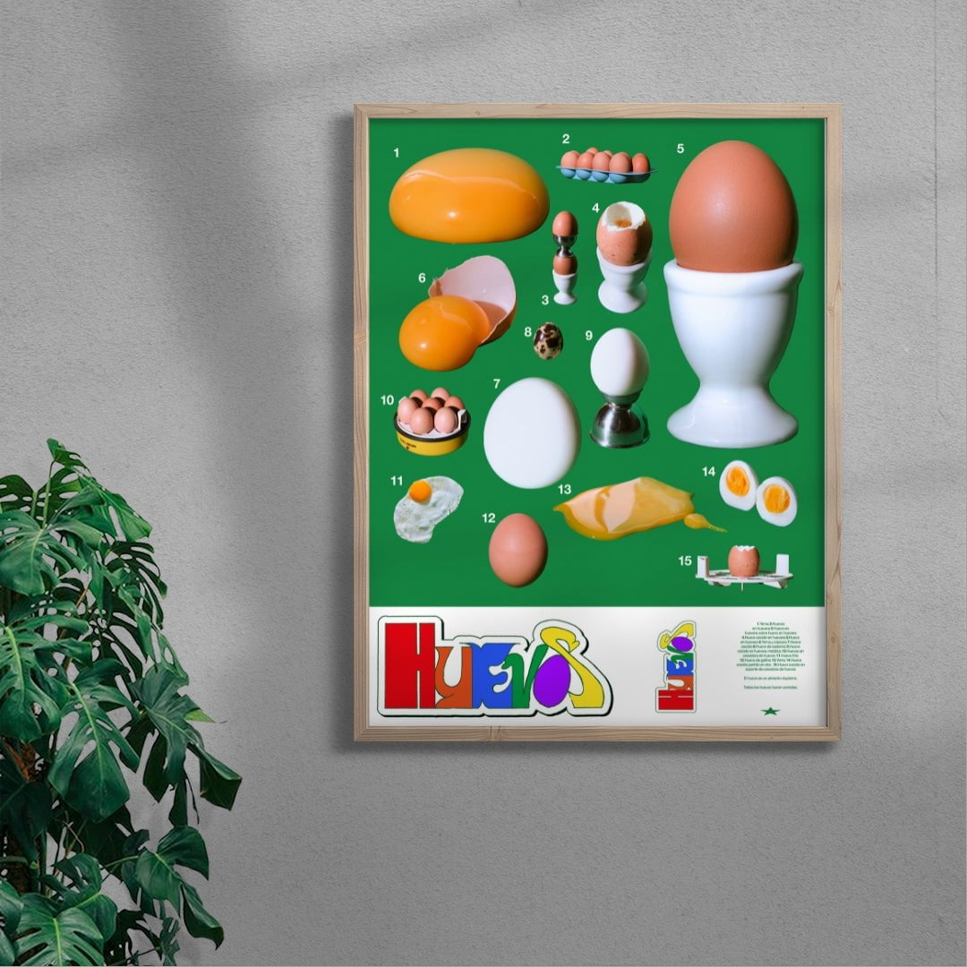 Huevos 2 (Eggs 2) contemporary wall art print by Miguel Vides - sold by DROOL