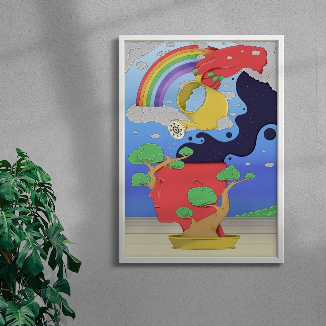 Grow Through It contemporary wall art print by Pointless Illustrations / James Lacey - sold by DROOL