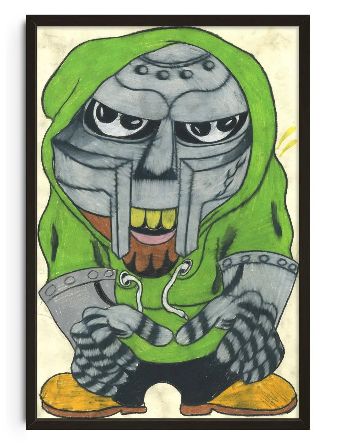 MFDOOM contemporary wall art print by Austin Ansbro - sold by DROOL