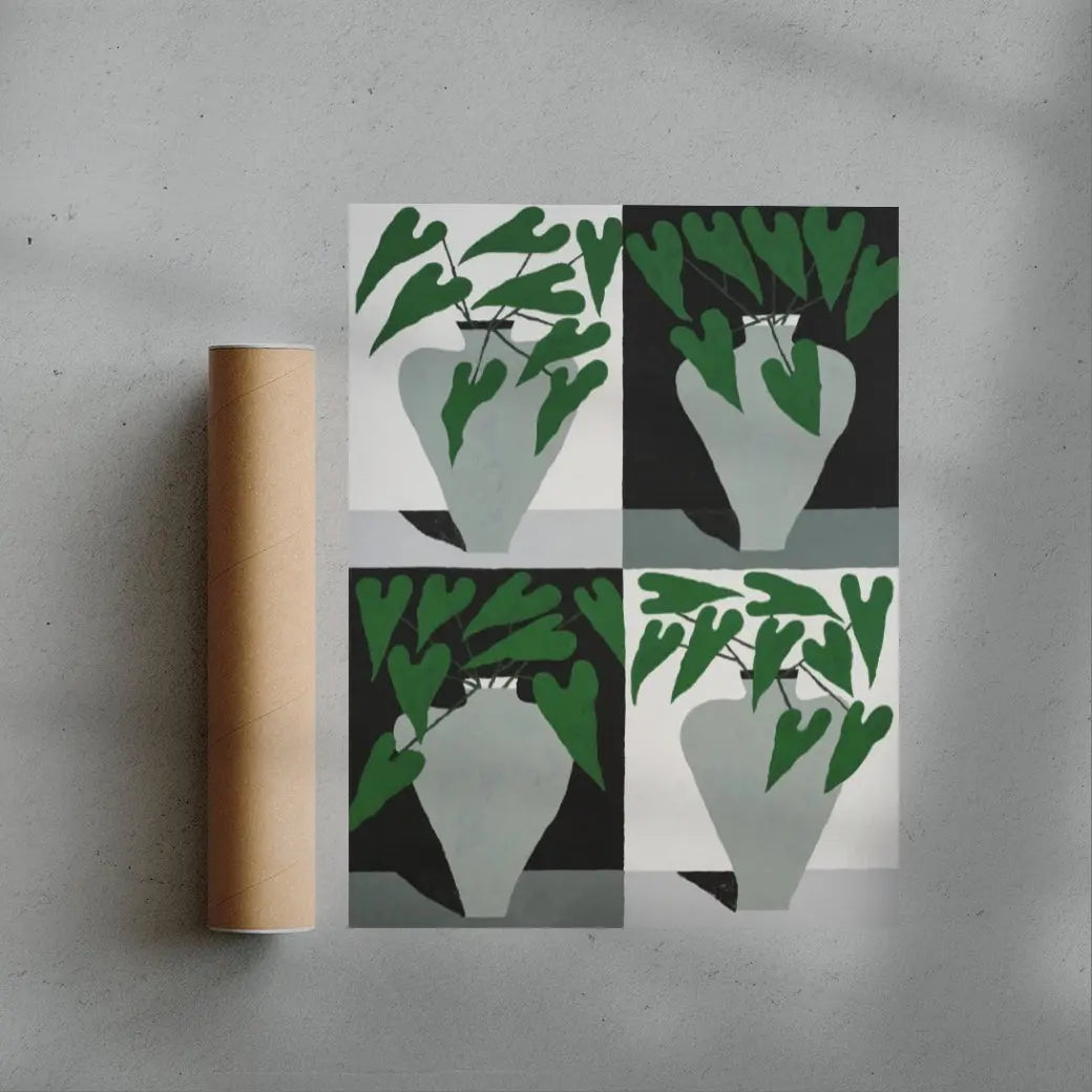Vases x4 contemporary wall art print by Colby Edwards - sold by DROOL