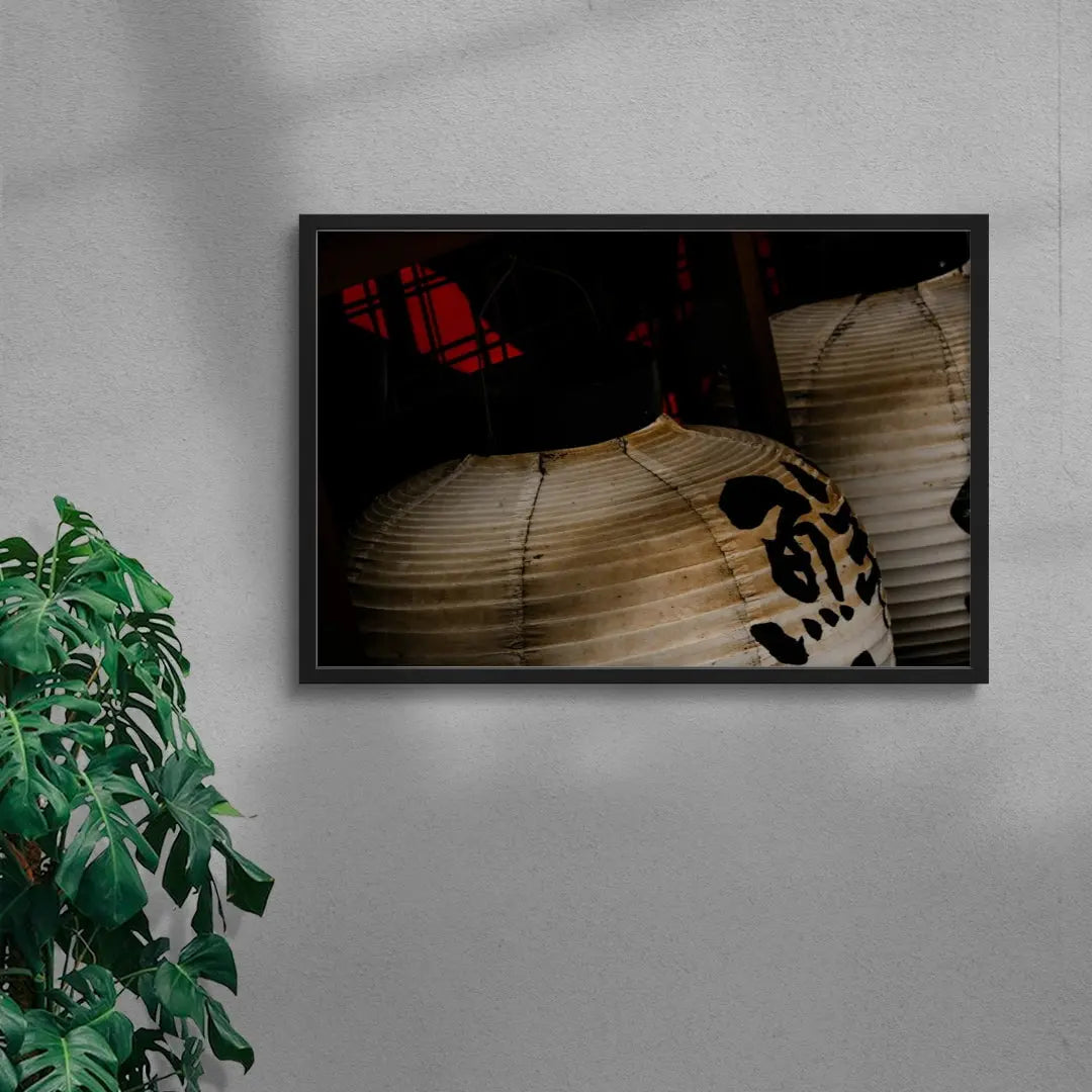 Japanese Lanterns contemporary wall art print by Gianluca Mortarotti - sold by DROOL
