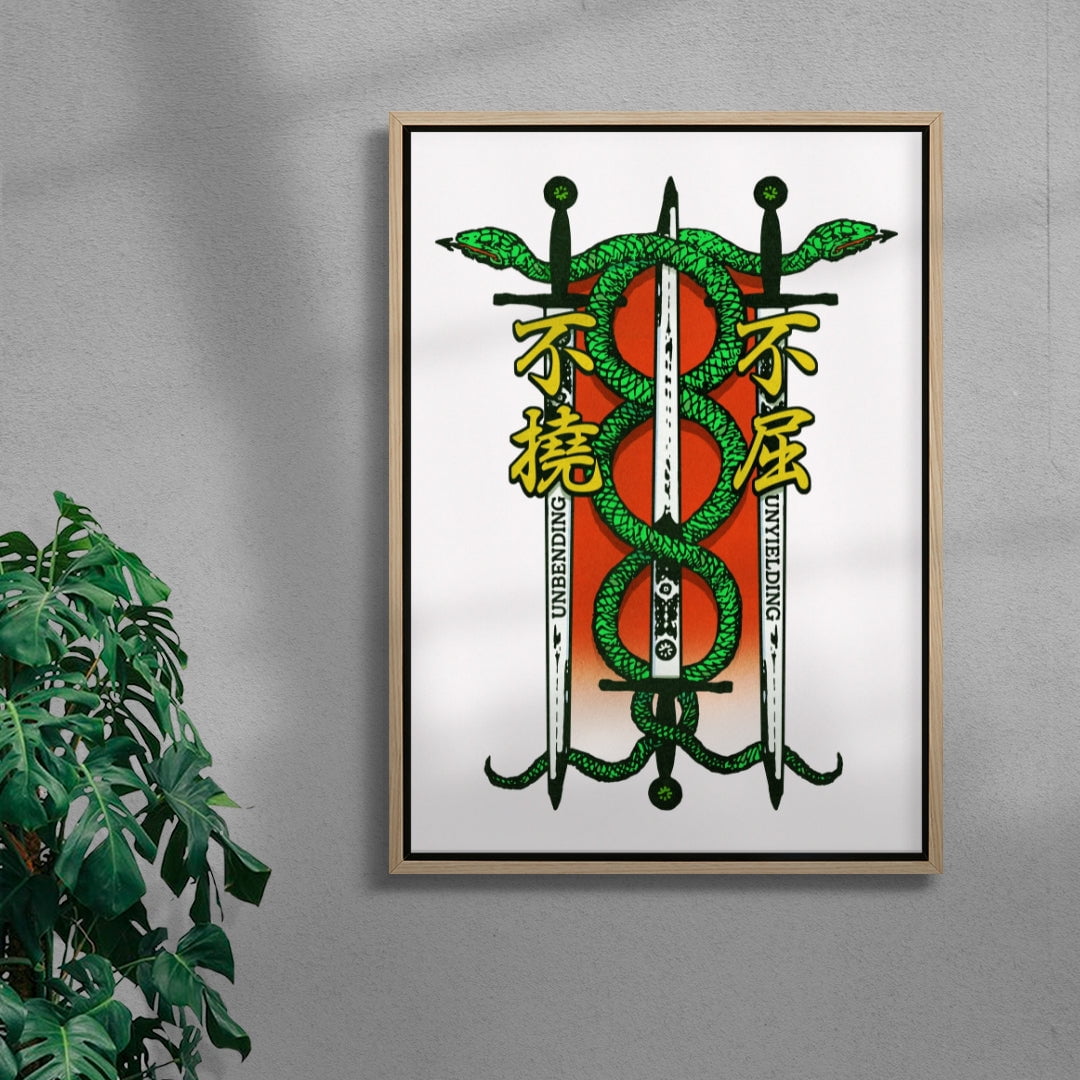 Unbending and Unyielding contemporary wall art print by Othman Zougam - sold by DROOL