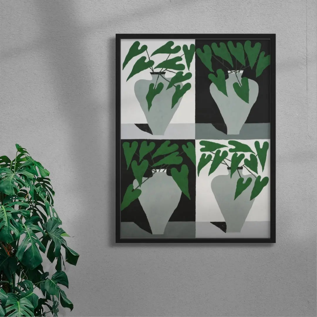Vases x4 contemporary wall art print by Colby Edwards - sold by DROOL