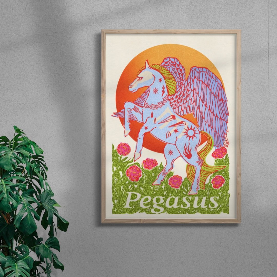 Pegasus contemporary wall art print by Kwonny - sold by DROOL