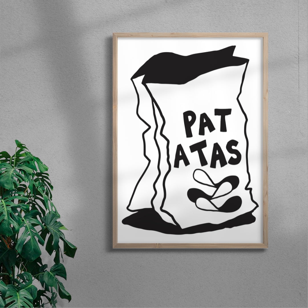 PATATAS contemporary wall art print by Max Blackmore - sold by DROOL