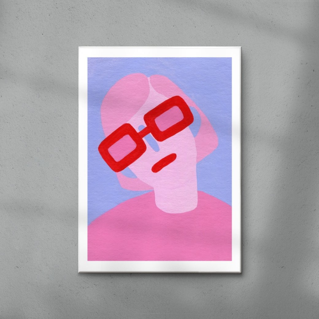 Sunglasses contemporary wall art print by Kissi Ussuki - sold by DROOL