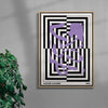 Mind Maze #2 contemporary wall art print by Lou Wang - sold by DROOL