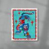 Tiger in Blue contemporary wall art print by Kwonny - sold by DROOL