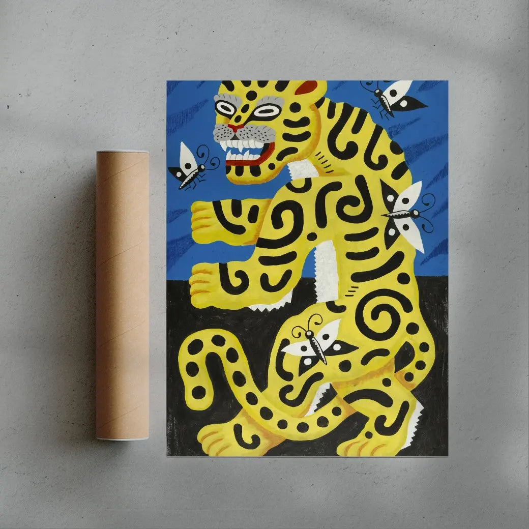 Tiger with Butterflies