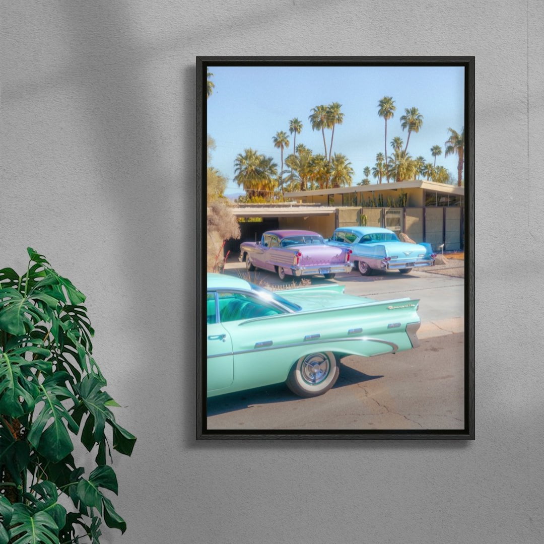 Palm Springs Paradise contemporary wall art print by Deston Isas - sold by DROOL