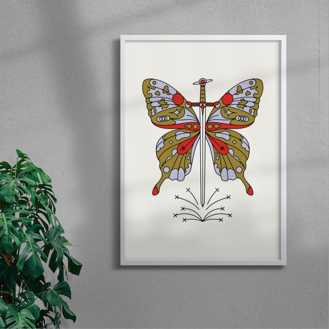 Mariposa contemporary wall art print by Juan Sebastián Rosillo - sold by DROOL