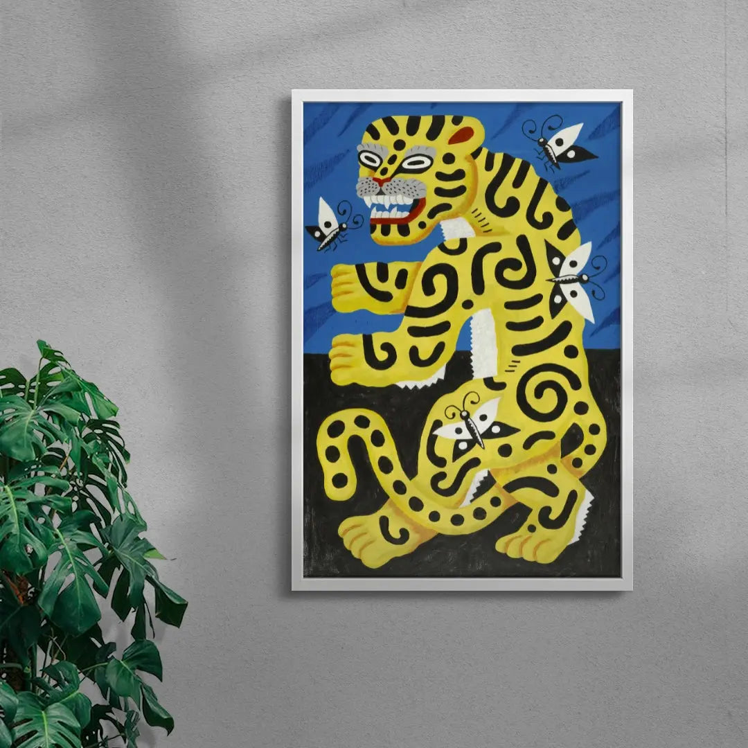 Tiger with Butterflies