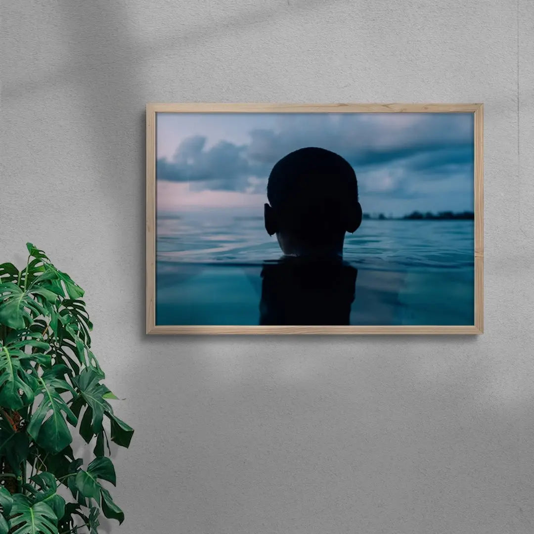 Head above water contemporary wall art print by William DeSena - sold by DROOL