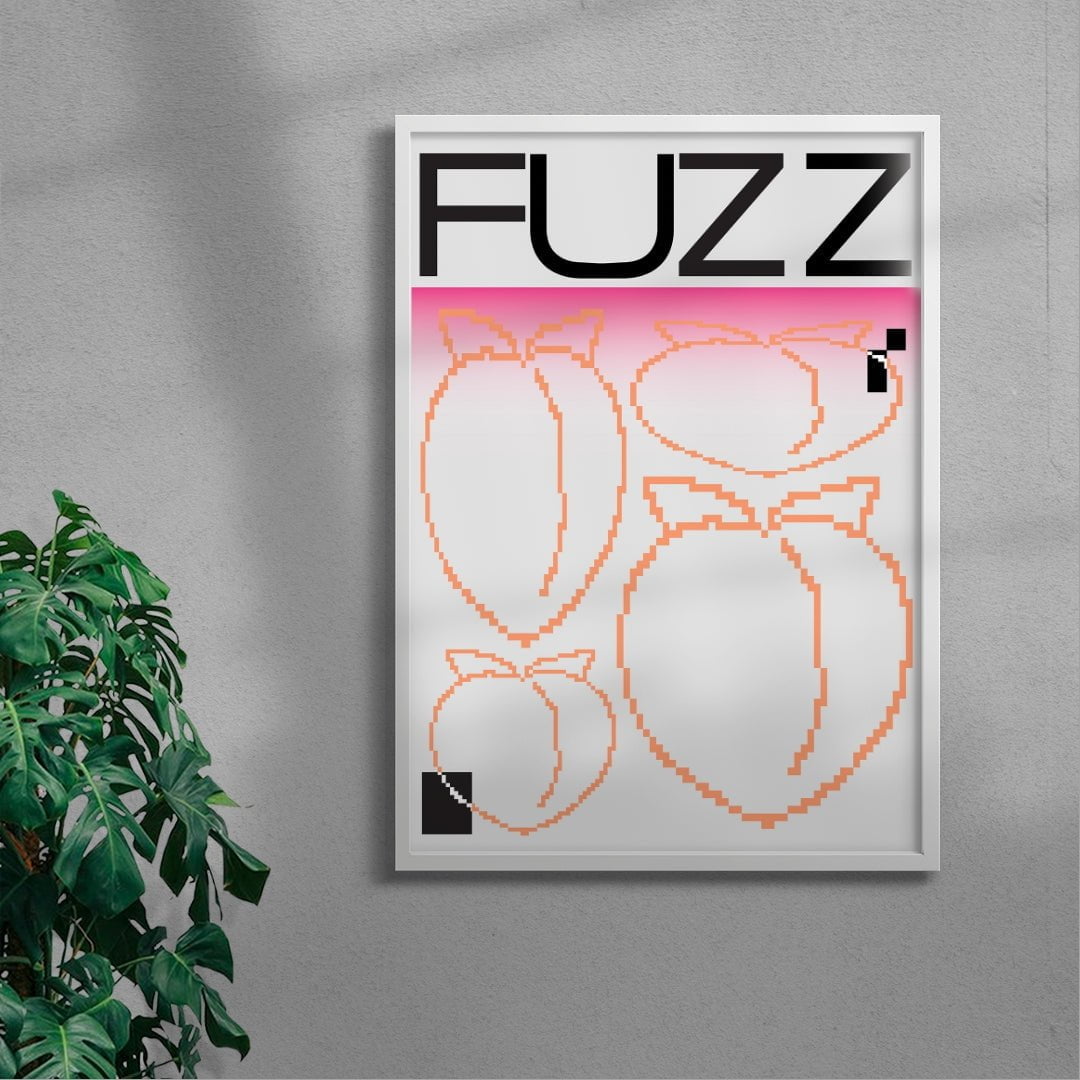 Peach Fuzz contemporary wall art print by Renee Kao - sold by DROOL