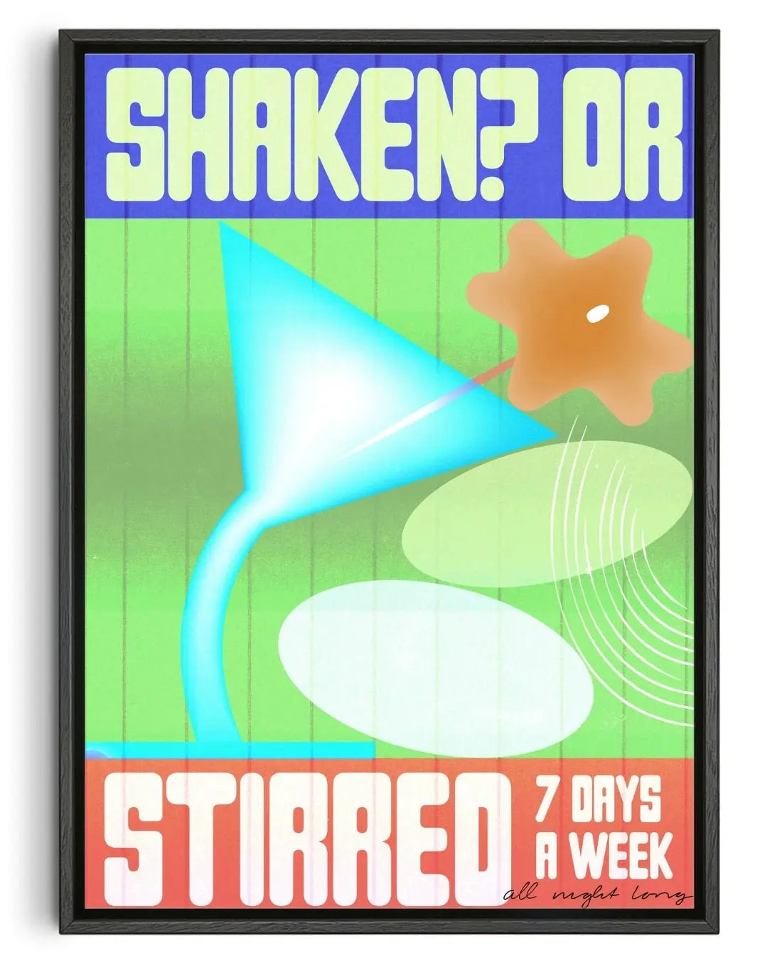 Shaken or Stirred contemporary wall art print by Ciara Wade - sold by DROOL