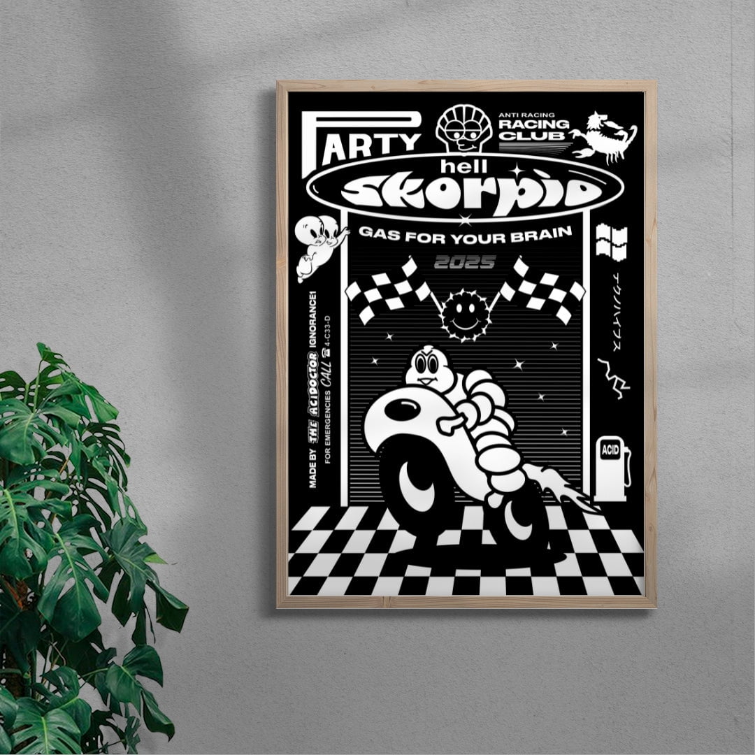 Motor Club contemporary wall art print by Ignorance1 - sold by DROOL