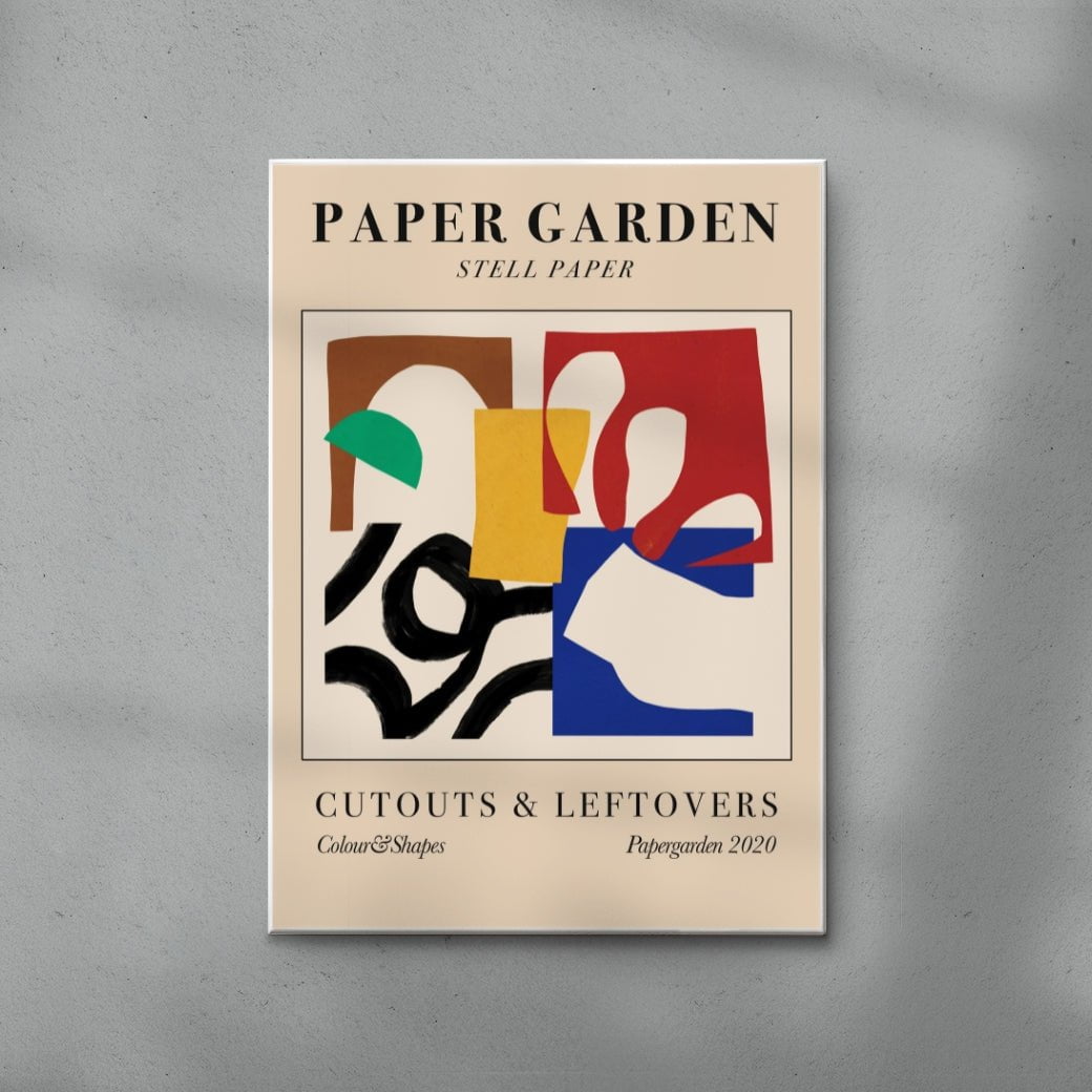 Paper Garden I-I contemporary wall art print by Stell Paper - sold by DROOL