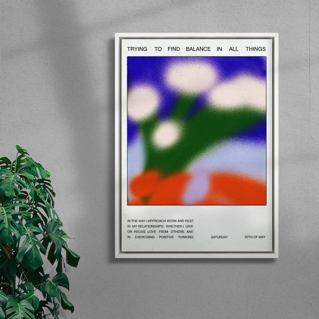 Balance contemporary wall art print by Coveposter - sold by DROOL
