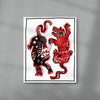 Tiger Mums contemporary wall art print by Kwonny - sold by DROOL
