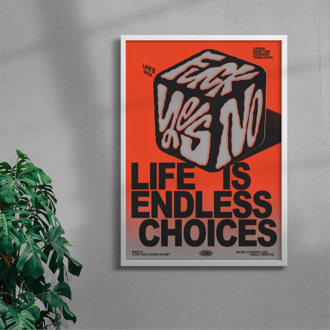 Life's Dice contemporary wall art print by Wonnu - sold by DROOL