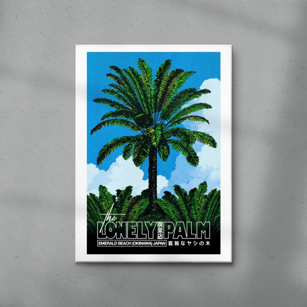 The Lonely Palm contemporary wall art print by Othman Zougam - sold by DROOL
