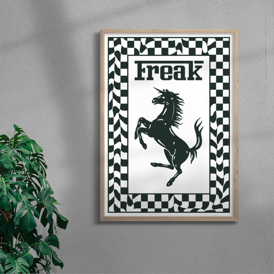 Freak contemporary wall art print by Utsav Verma - sold by DROOL