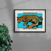 Trespassers will be fed to the Leopard contemporary wall art print by Othman Zougam - sold by DROOL