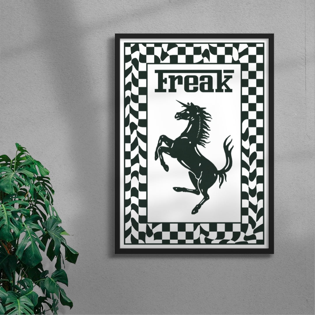 Freak contemporary wall art print by Utsav Verma - sold by DROOL