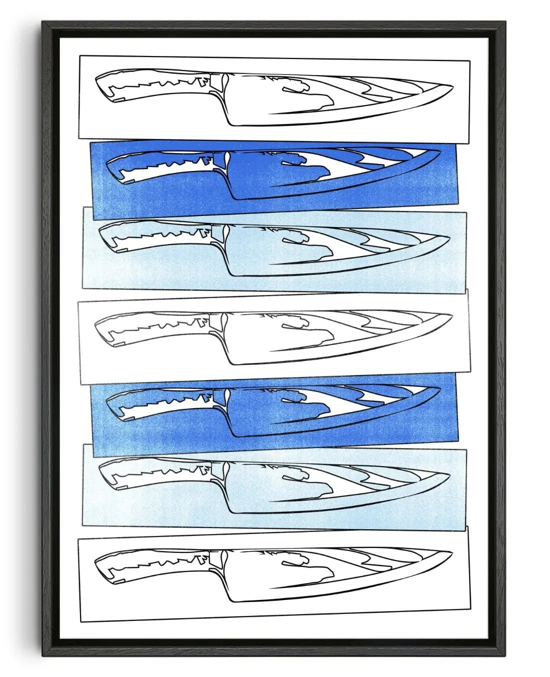 Knife Skills contemporary wall art print by DEINSVIBING - sold by DROOL