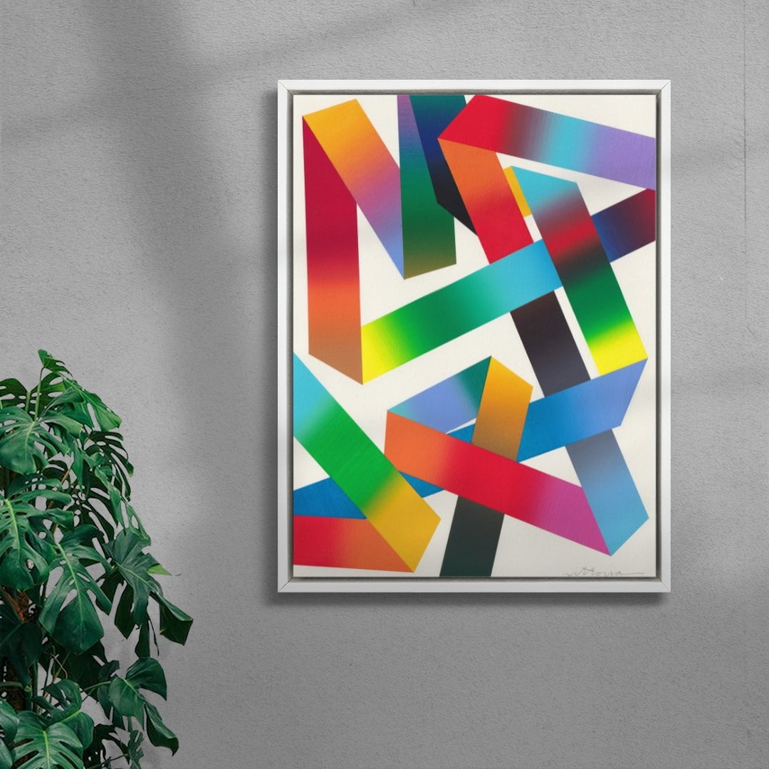 Pondering contemporary wall art print by Amber Vittoria - sold by DROOL