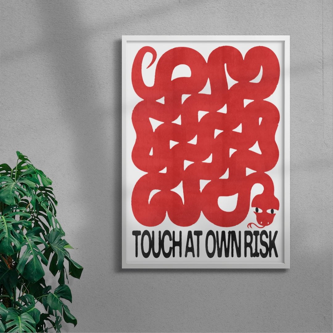 Touch At Own Risk contemporary wall art print by Alexander Khabbazi - sold by DROOL