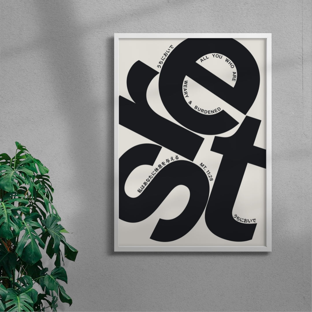 REST contemporary wall art print by Xtian Miller - sold by DROOL