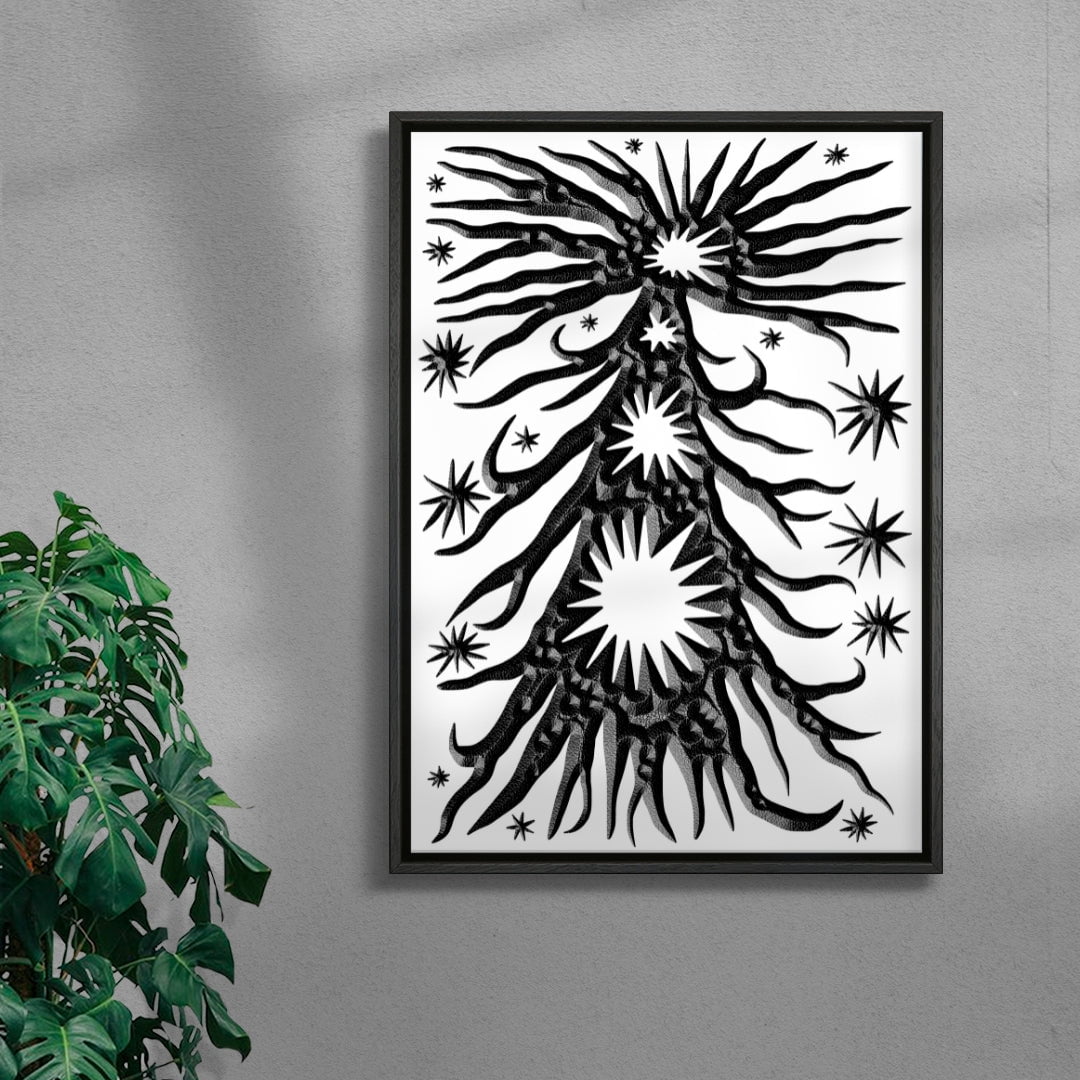 FOSSIL-COMET contemporary wall art print by Célestin Krier - sold by DROOL