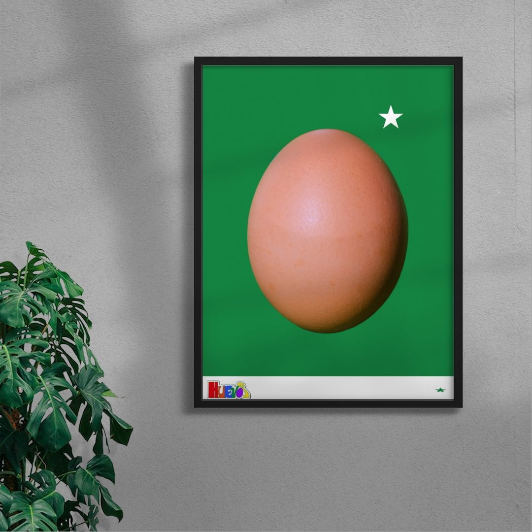 Huevos (Eggs) contemporary wall art print by Miguel Vides - sold by DROOL