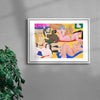 La plage contemporary wall art print by Cépé - sold by DROOL