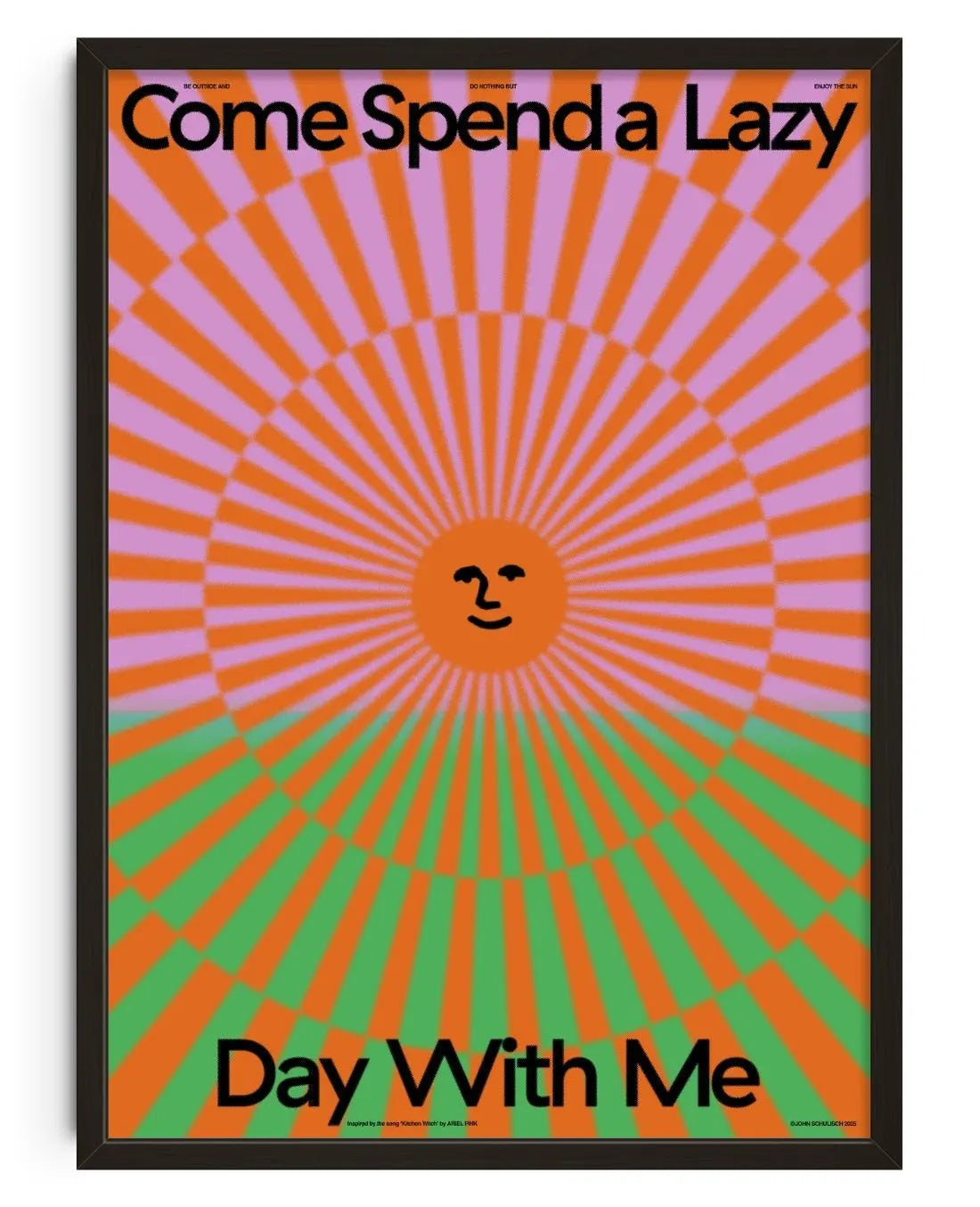 Spend a Lazy Day With Me contemporary wall art print by John Schulisch - sold by DROOL