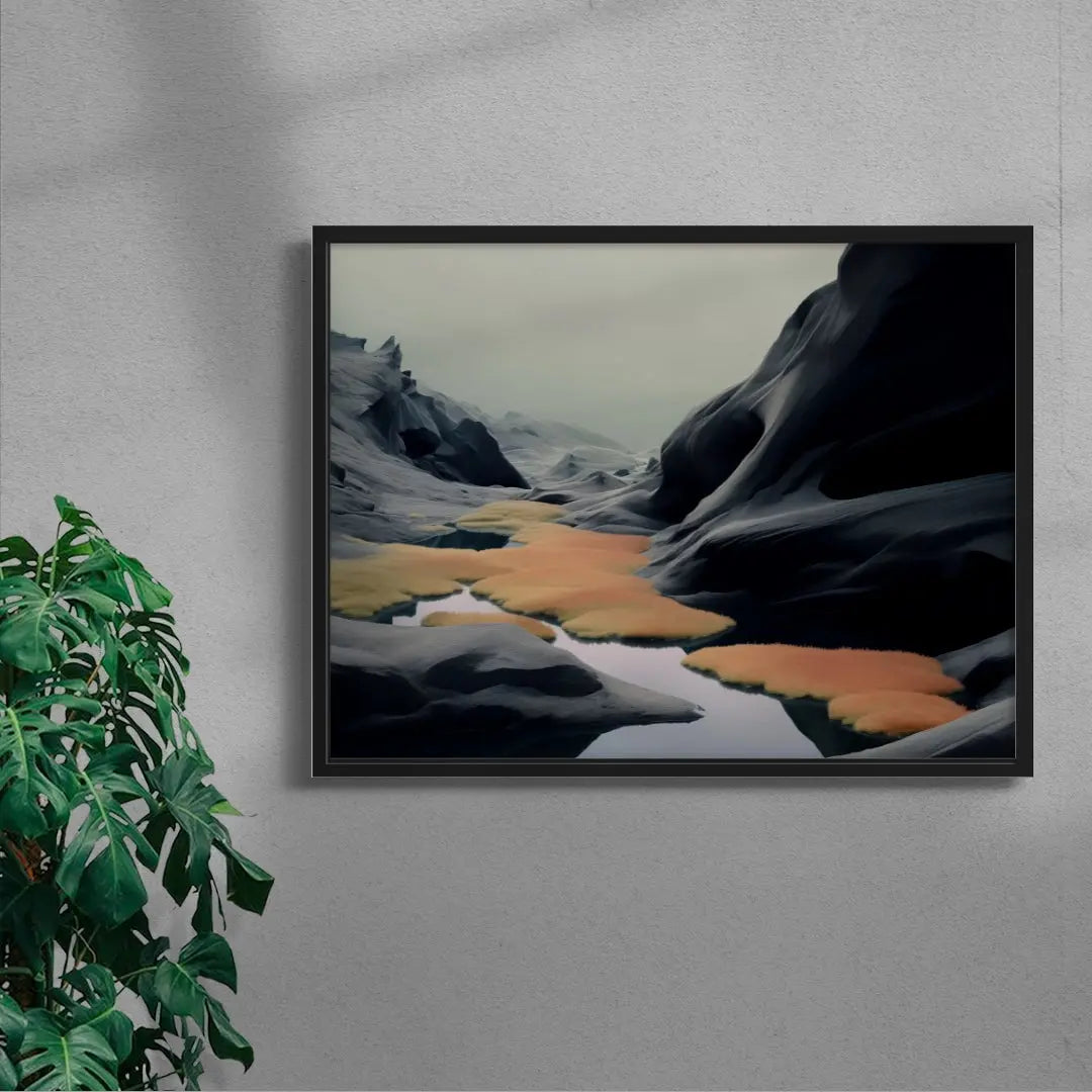 Velvet Wetlands contemporary wall art print by Lela Amparo - sold by DROOL